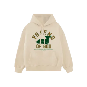 Cream Friend Of God Hoodie